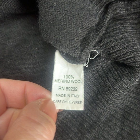 Vintage Nina Ricci 100% Merino Wool Italy Made Black Crew Neck Sweater est sz M - Picture 6 of 7